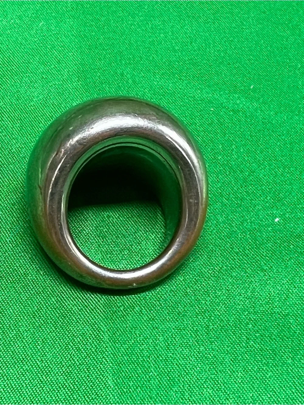 Polished Silver-Tone Pebble dome ring